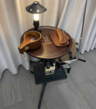 Outdoor Folding Bamboo Picnic Table with Storage Shelf