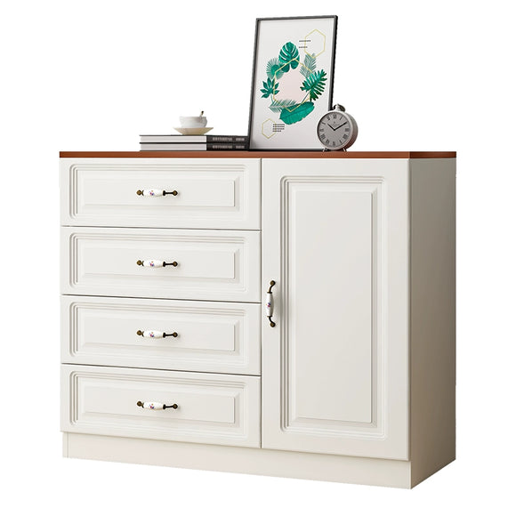 NNETB Five-Drawer Solid Wood Storage Cabinet