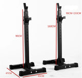 NNETB Black Split Squat Rack – Adjustable Household Fitness