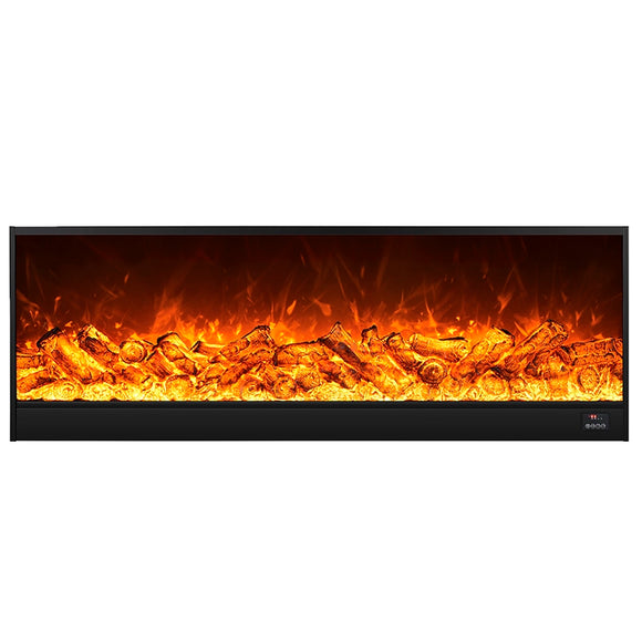 NNETB Electric Fireplace Heater with Simulated Flame and Decorative Cabinet