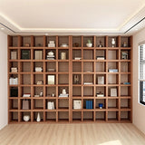 NNETB Solid Wood Style Full Wall Bookshelf