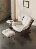 NNETB Patented Flying Rocking Recliner Fleece Leisure