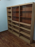 NNETB Wooden Floor Storage Cabinet Display Bookshelf