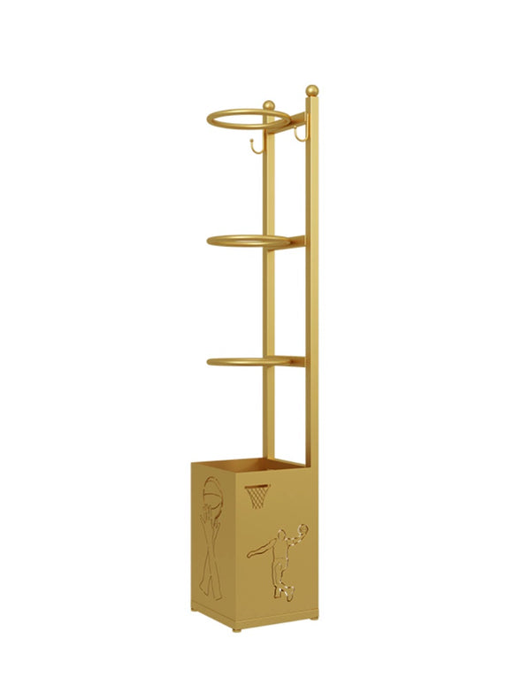 NNETB 3-Layer Sports Equipment Rack - Gold