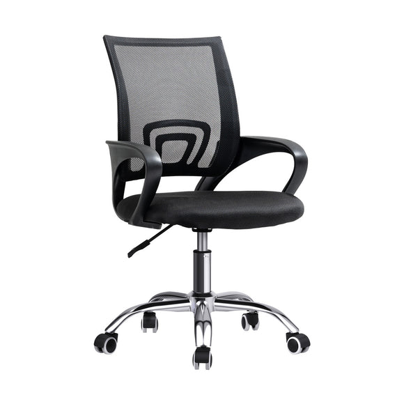 NNEED Office Chair with Casters Swivel Armrests Black
