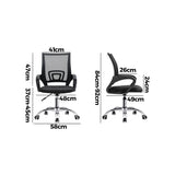 NNEED Office Chair with Casters Swivel Armrests Black