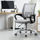 NNEED Office Chair with Mesh Backrest Foam Seat Grey
