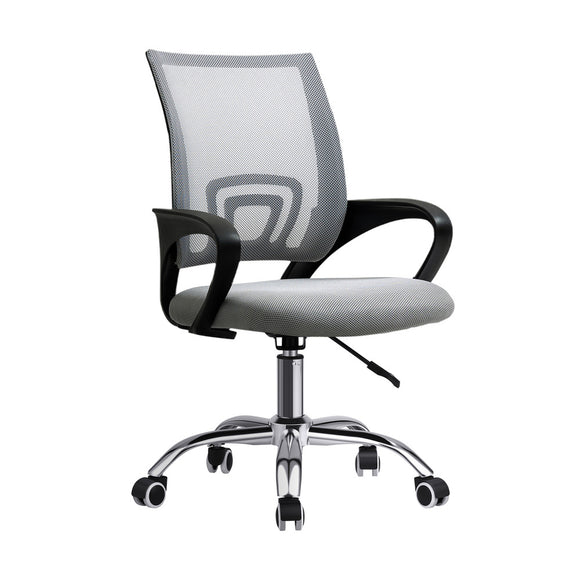 NNEED Office Chair with Mesh Backrest Foam Seat Grey