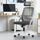 NNEED Ergonomic Office Chair Back Support Dark Grey&White