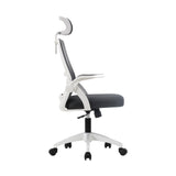 NNEED Ergonomic Office Chair Back Support Dark Grey&White
