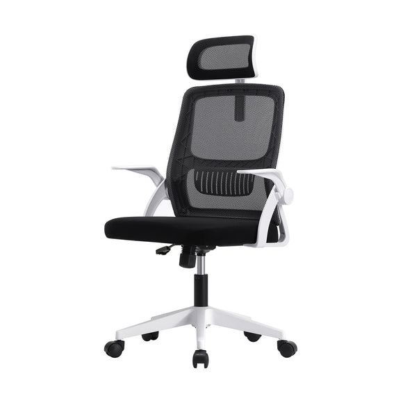 NNEED Mesh Office Chair Fabric Seat Black&White
