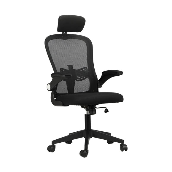 NNEED Office Chair with Mesh Padding Headrest Armrest Black