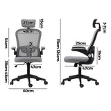 NNEED Mesh Office Chair Executive Seat Racing Tilt BK&GY