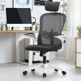NNEED Mesh Office Chair Executive Seat Racing Tilt DGY&WH