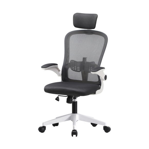 NNEED Mesh Office Chair Executive Seat Racing Tilt DGY&WH