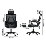NNEED Mesh Office Chair Adjustable Lumbar Support Black