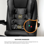 NNEED Massage Office Chair Racing Chairs PU Leather Black