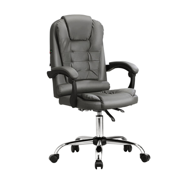 NNEED Massage Office Chair Racing Chairs PU Leather Grey
