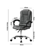 NNEED Massage Office Chair Racing Chairs PU Leather Grey