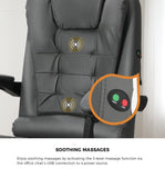 NNEED Massage Office Chair Racing Chairs PU Leather Grey