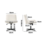 NNEED Mid Back Office Chair Wide Seat Sherpa White
