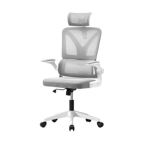 NNEED Mesh Office Chair D-Shape Back Support White