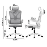 NNEED Mesh Office Chair D-Shape Back Support White