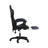 NNEED Gaming Chair with Footrest and Massage Pillow Black&Blue