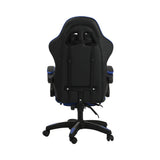 NNEED Gaming Chair with Footrest and Massage Pillow Black&Blue