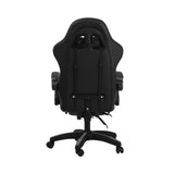NNEED Gaming Chair with Footrest and Massage Pillow Black&Grey