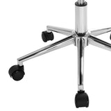 NNEED Hollow Armless Home Office Chair Boucle White&Silver