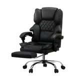 NNEED Massage Office Chair PU Footrest Black