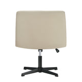 NNEED Mid Back Armless Office Chair Wide Seat Linen Beige