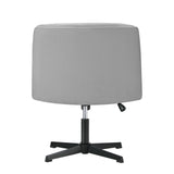 NNEED Mid Back Armless Office Chair Wide Seat Linen Grey
