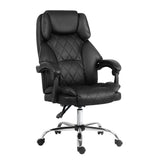 NNEDSZ Artiss Executive Office Chair Leather Recliner Black