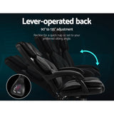 NNEDSZ Artiss Executive Office Chair Leather Recliner Black