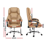 NNEDSZ Artiss Executive Office Chair Leather Recliner Espresso