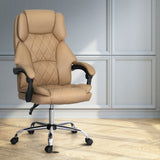 NNEDSZ Artiss Executive Office Chair Leather Recliner Espresso