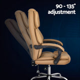 NNEDSZ Artiss Executive Office Chair Leather Recliner Espresso