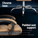 NNEDSZ Artiss Executive Office Chair Leather Recliner Espresso