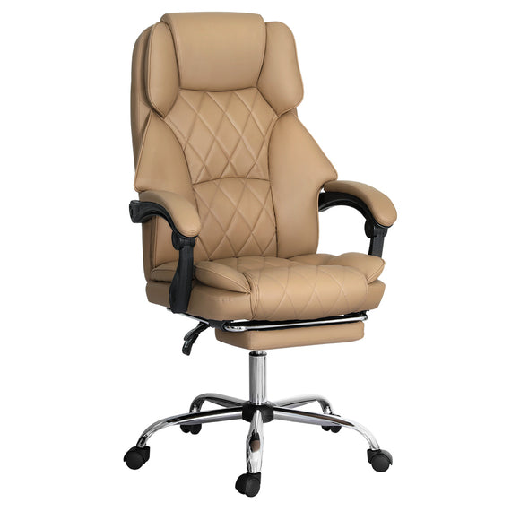 NNEDSZ Executive Office Chair Leather Footrest Espresso