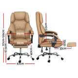 NNEDSZ Executive Office Chair Leather Footrest Espresso
