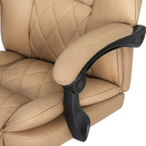NNEDSZ Executive Office Chair Leather Footrest Espresso