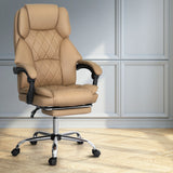 NNEDSZ Executive Office Chair Leather Footrest Espresso