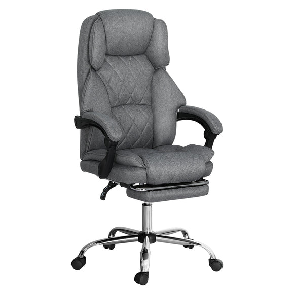 NNEDSZ Executive Office Chair Fabric Footrest Grey