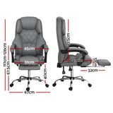 NNEDSZ Executive Office Chair Fabric Footrest Grey