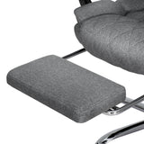NNEDSZ Executive Office Chair Fabric Footrest Grey