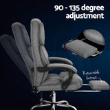 NNEDSZ Executive Office Chair Fabric Footrest Grey