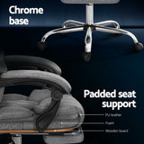 NNEDSZ Executive Office Chair Fabric Footrest Grey