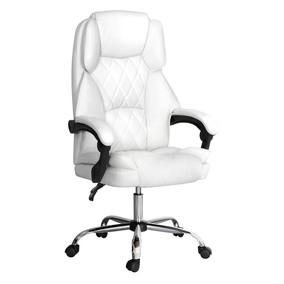 NNEDSZ Executive Office Chair Leather Recliner White